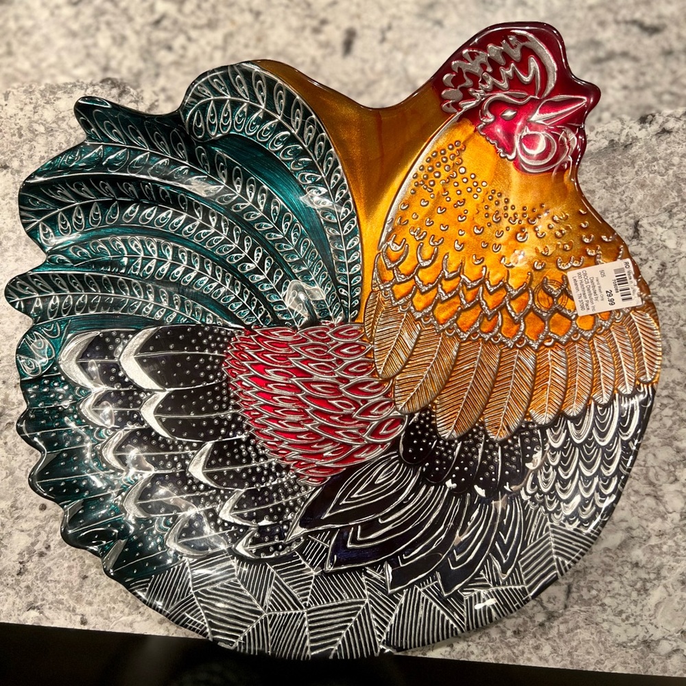 NWT Rooster Serving Platter